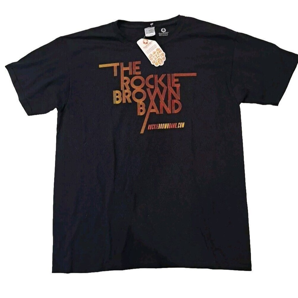 The Rockie Brown Band T-shirt Size Large Black NWT